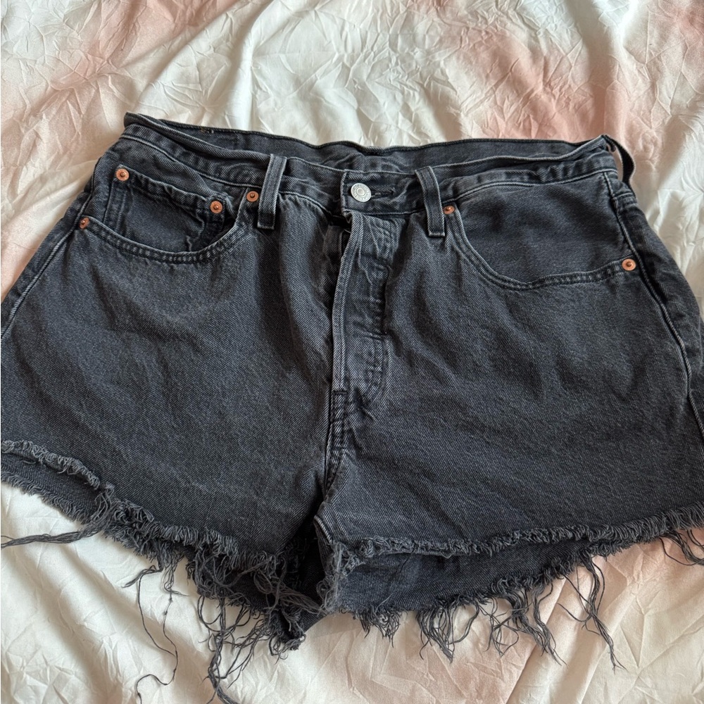 Black Levi 501 Shorts